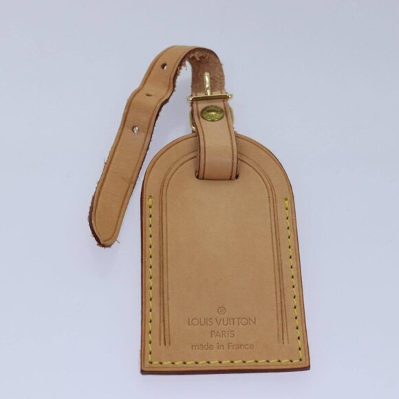 LOUIS VUITTON Powanie Name Tag Shoulder Strap Leather Set Beige - Picture 14 of 16